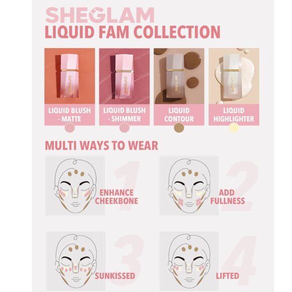 SHEGLAM Glow Bloom Liquid Waterproof Long Lasting  Highlighter - Bellini Brunch - Picture 4 of 4